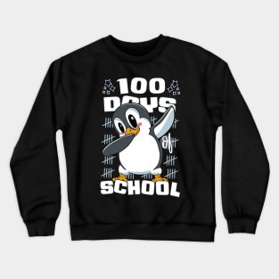 100 Days of school featuring a Dabbing Penguin #3 Crewneck Sweatshirt